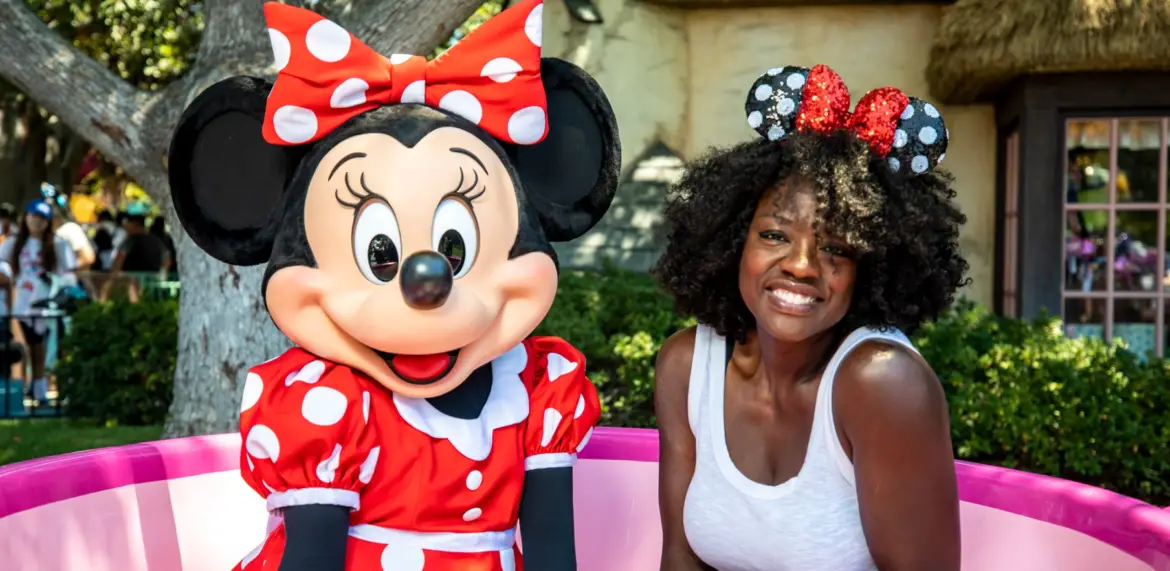 Viola Davis shares a special moment with Minnie Mouse at Disneyland