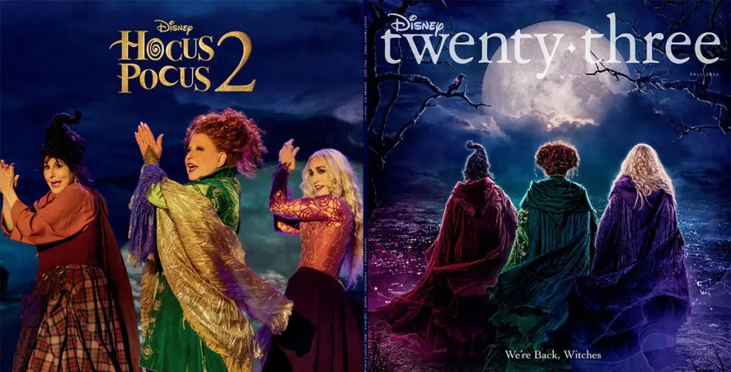 Hocus Pocus 2 is on the cover of the fall D23 Magazine!