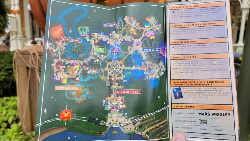2022 Mickey's Not So Scary Halloween Party Map