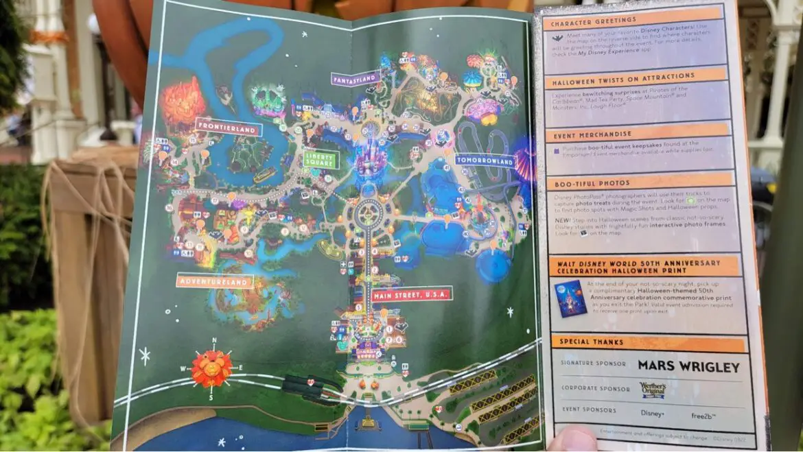 2022 Mickey's Not So Scary Halloween Party Map | Chip and Company