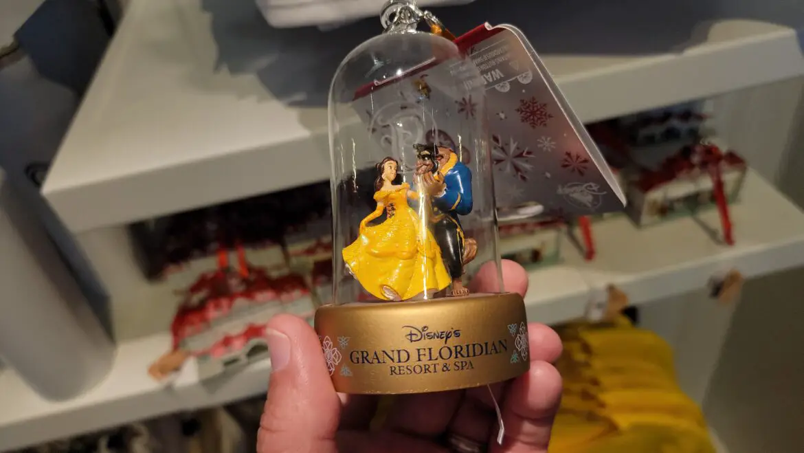 New Grand Floridian Beauty & the Beast Musical Christmas Ornament
