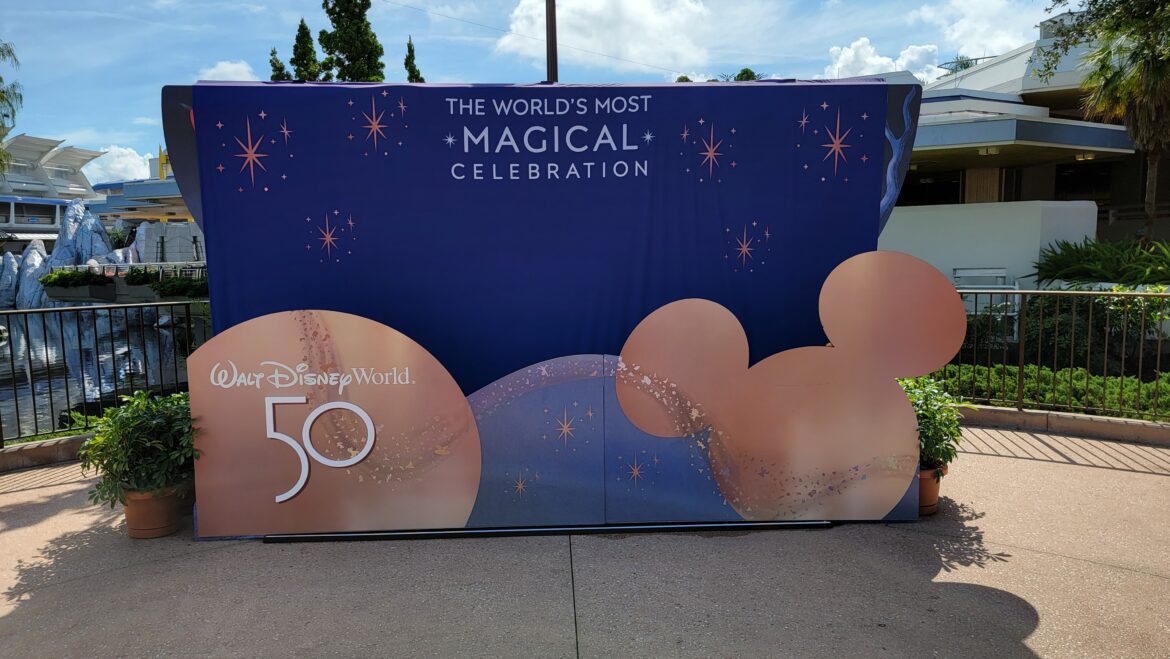 New Disney World 50th Anniversary Photo Op in the Magic Kingdom