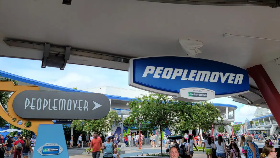 New signage for Tomorrowland Peoplemover in the Magic Kingdom
