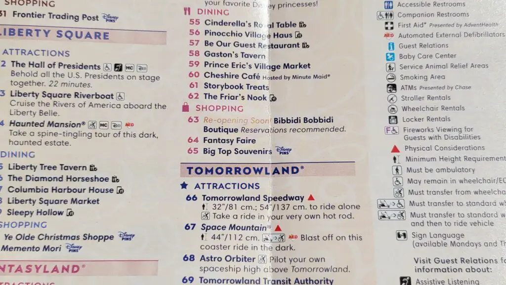 New Magic Kingdom Guidemap offers up some new updates