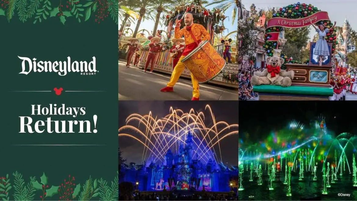 Dates and Details announced for the Holidays at the Disneyland Resort