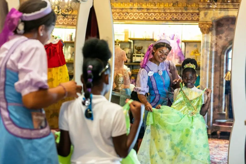 Bibbidi Bobbidi Boutique Cast Members royally transformed more than 200 Girl Scouts