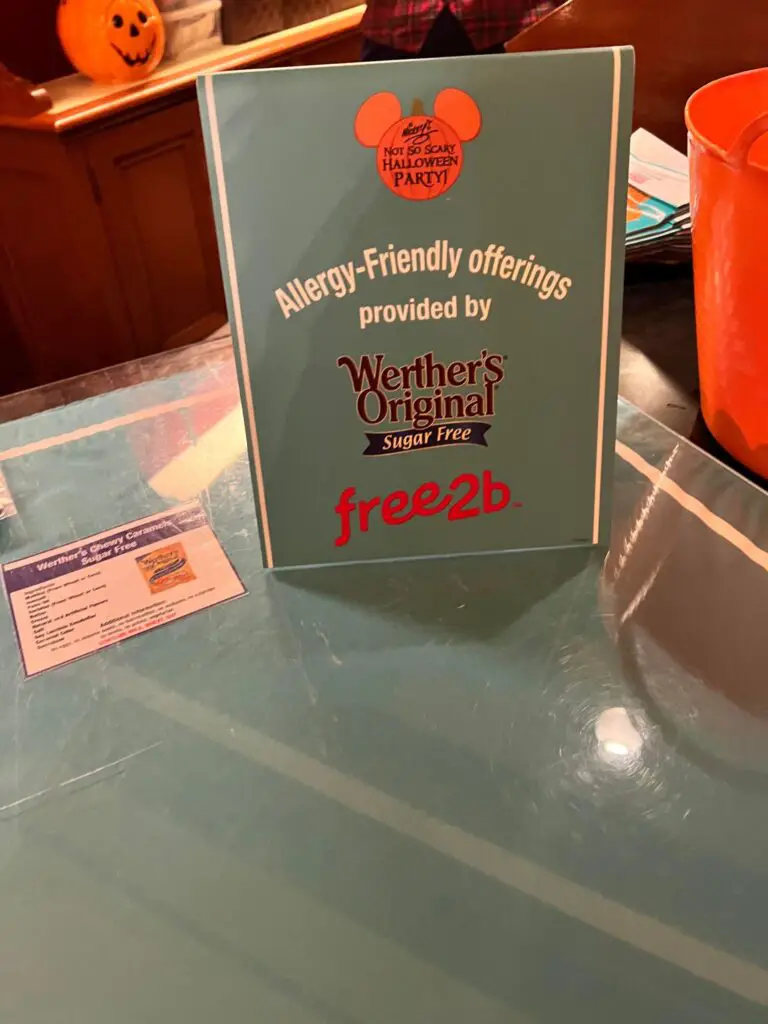 Allergy Friendly Treats available at Mickey's Not So Scary Halloween Party
