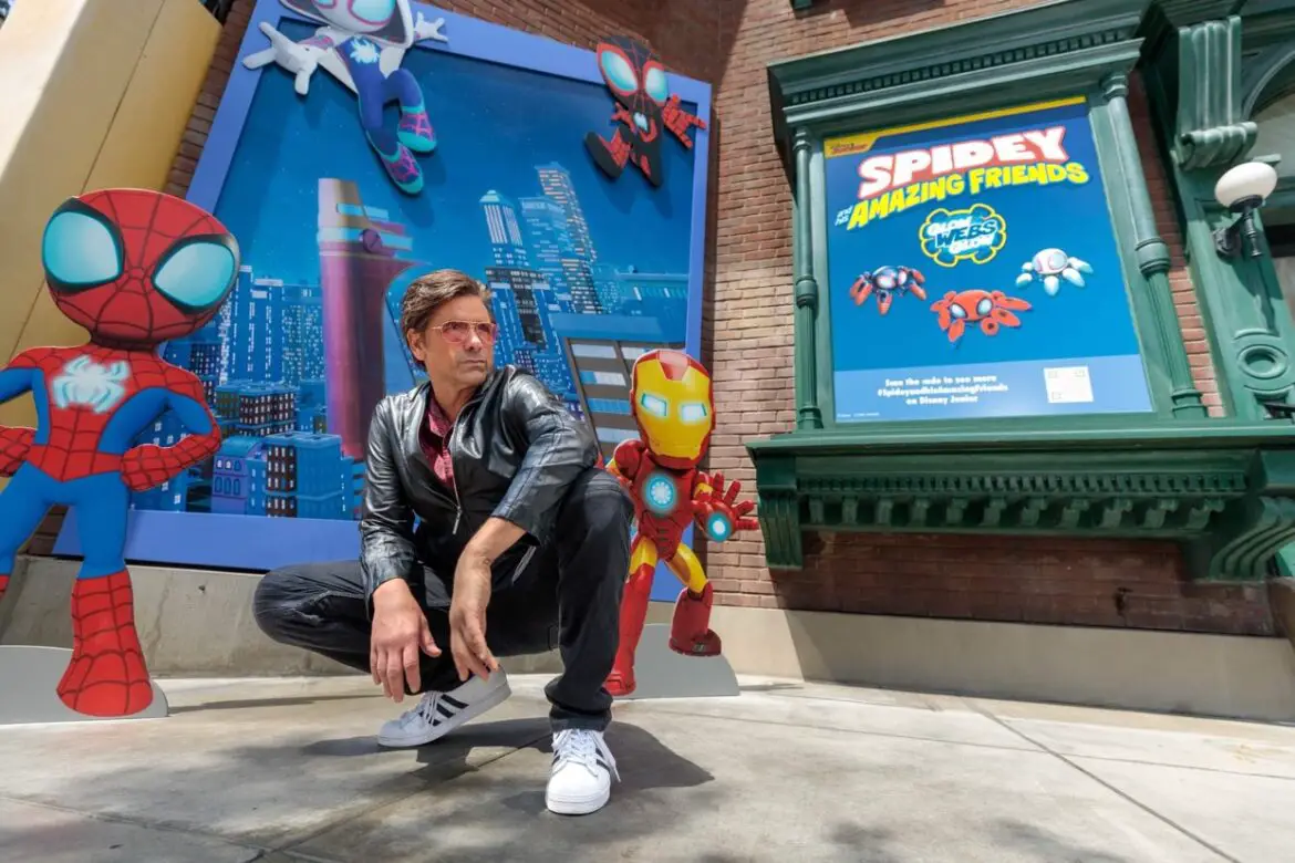 John Stamos the voice of Iron Man in Disney Junior’s Spidey and His Amazing Friends visits Disneyland