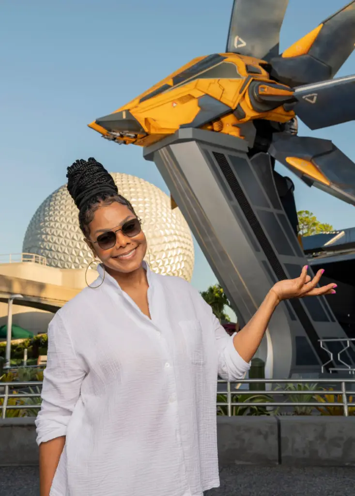 Janet Jackson visits Guardians of the Galaxy Cosmic Rewind