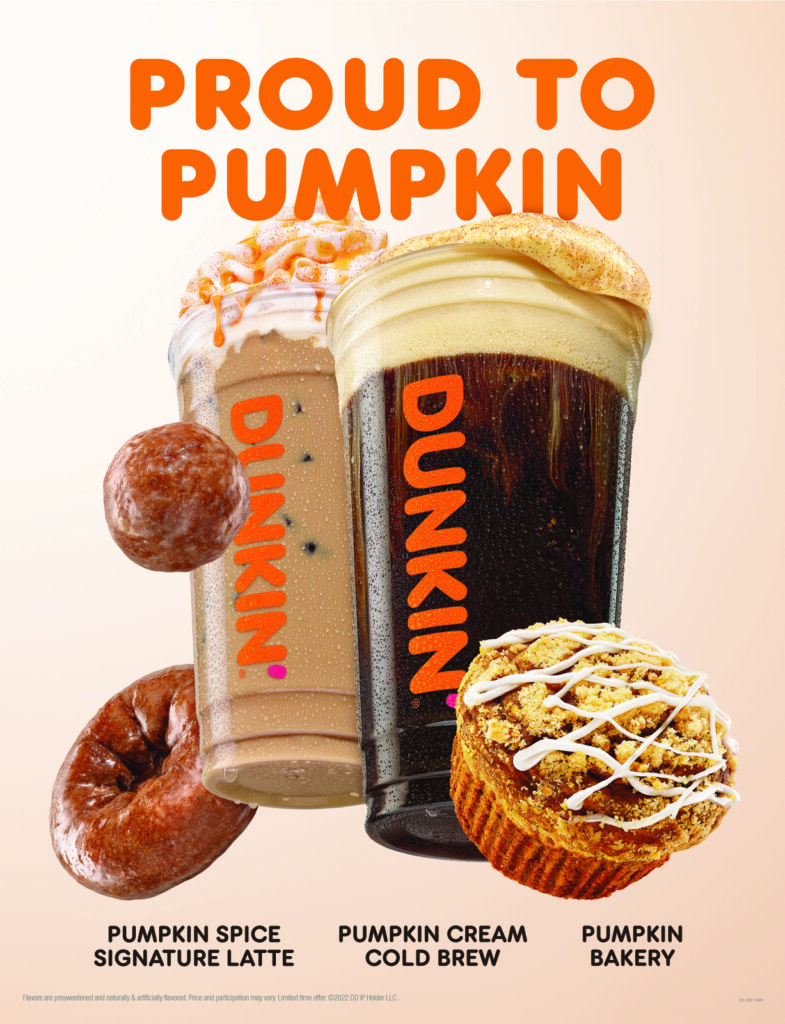 Dunkin' Announces New and Returning Seasonal Pumpkin Flavored Offerings