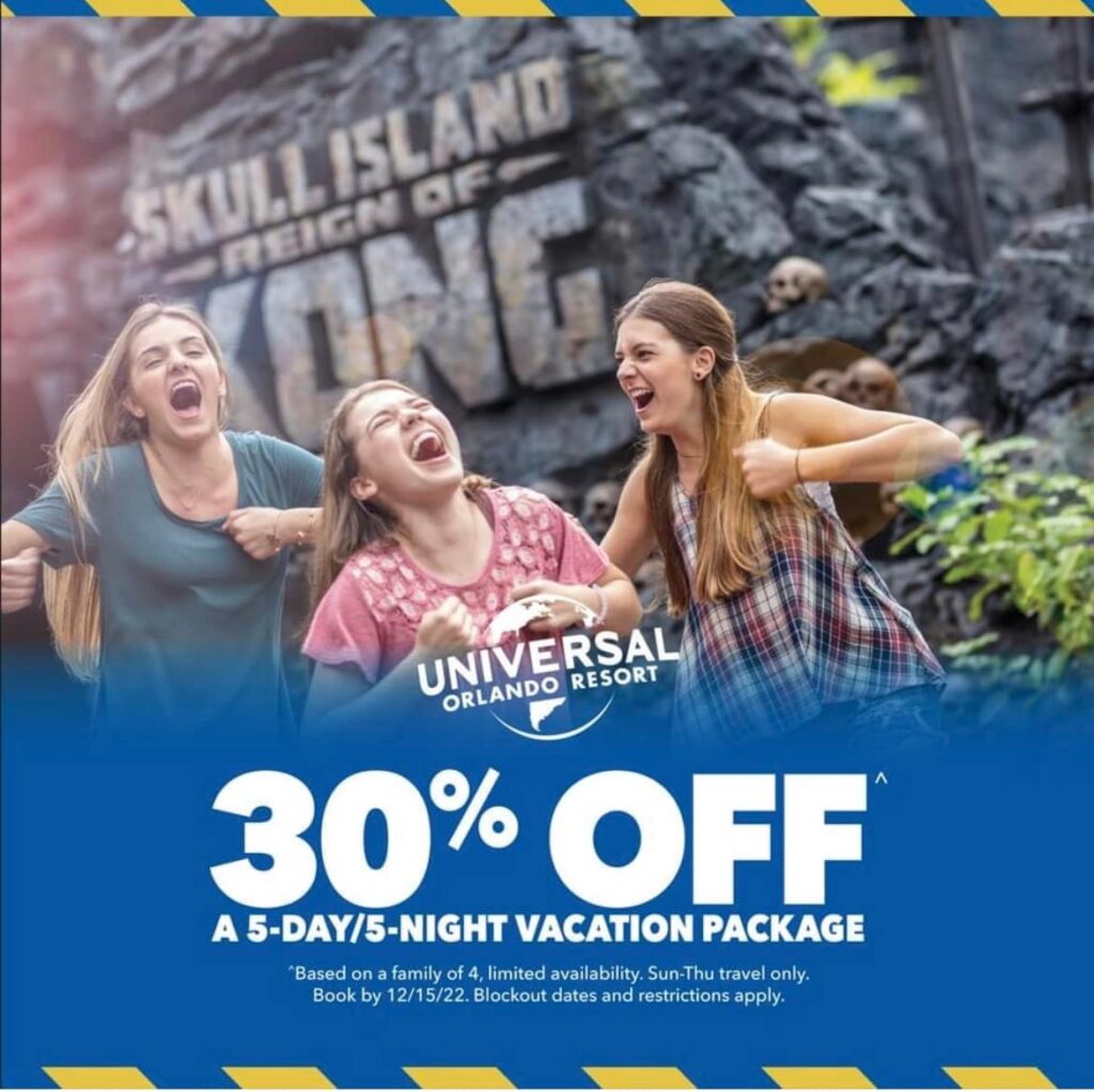 30% Off a 5-Day/5-Night Vacation Package at Universal Orlando