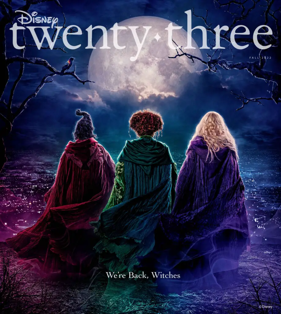 Hocus Pocus 2 is on the cover of the fall D23 Magazine!