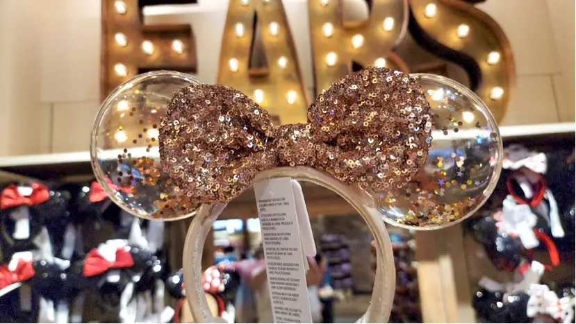 New Rose Gold Confetti Minnie Ears For A Magical Style!