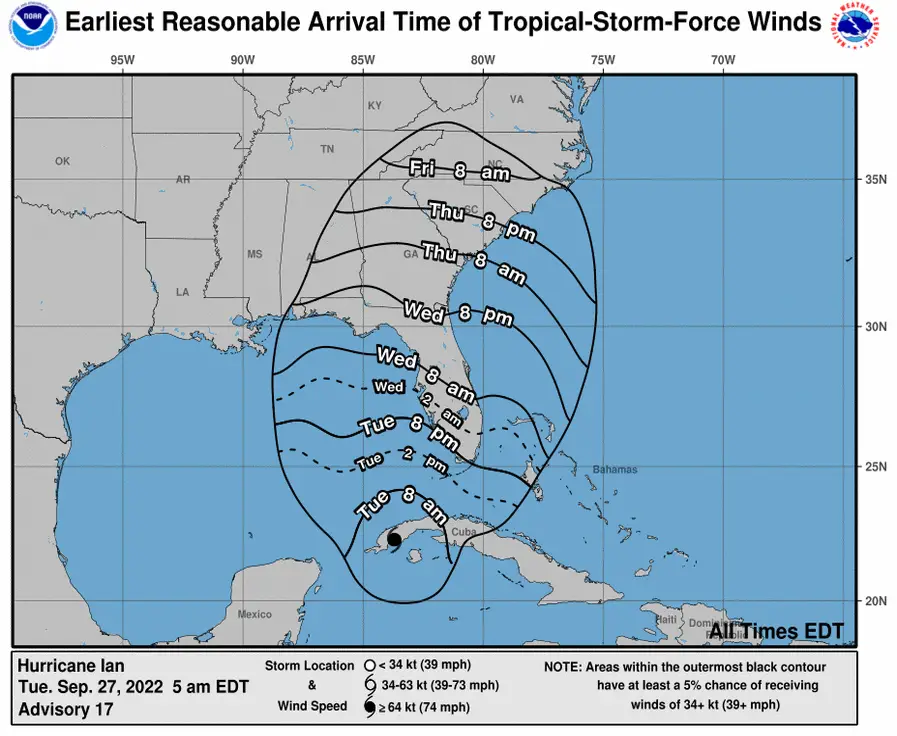 Hurricane Ian sets its eye on West Coast and Central Florida