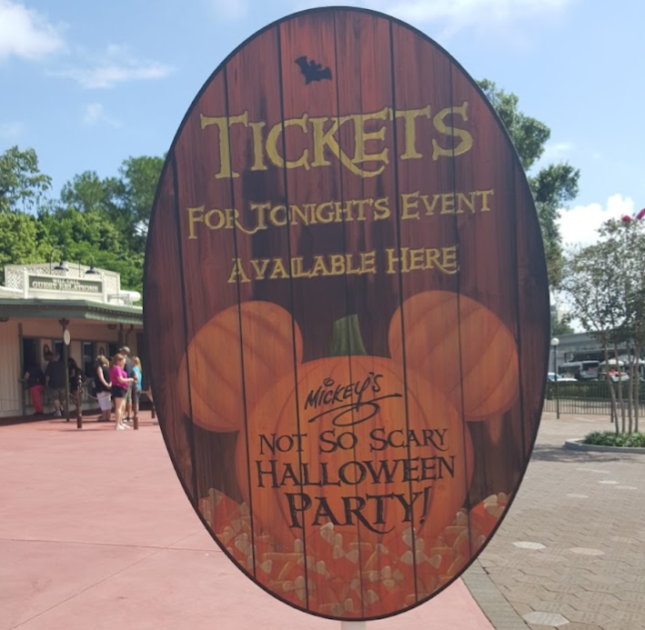 Tickets are available for Tonight's Mickey's Not So Scary Halloween Party