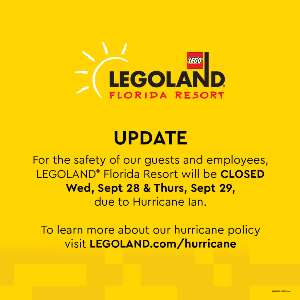 LEGOLAND Florida Closing Due to Hurricane Ian