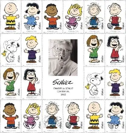 USPS Celebrates Charles M. Schulz's with Peanuts stamps