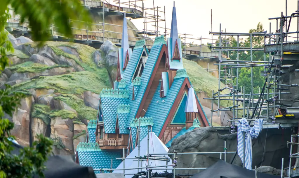 Arendelle: World of Frozen Castle at Hong Kong Disneyland is almost complete
