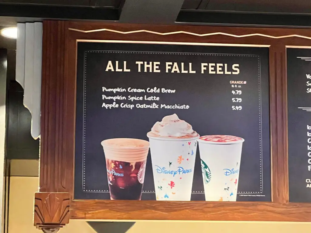 Pumpkin Spiced Coffee and Tasty Treats Return to Starbucks in Hollywood Studios