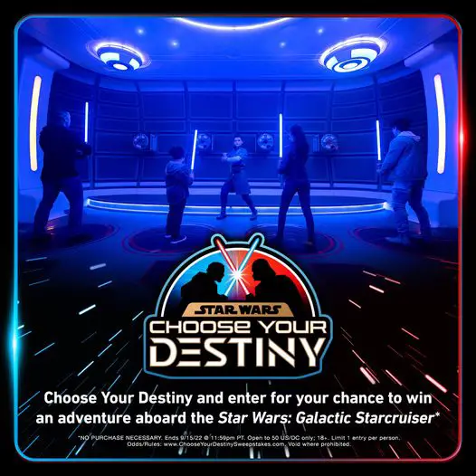 Disney is hosting a 6-day/5-night vacation at Walt Disney World Resort with a stay on the Star Wars Galactic Starcruiser
