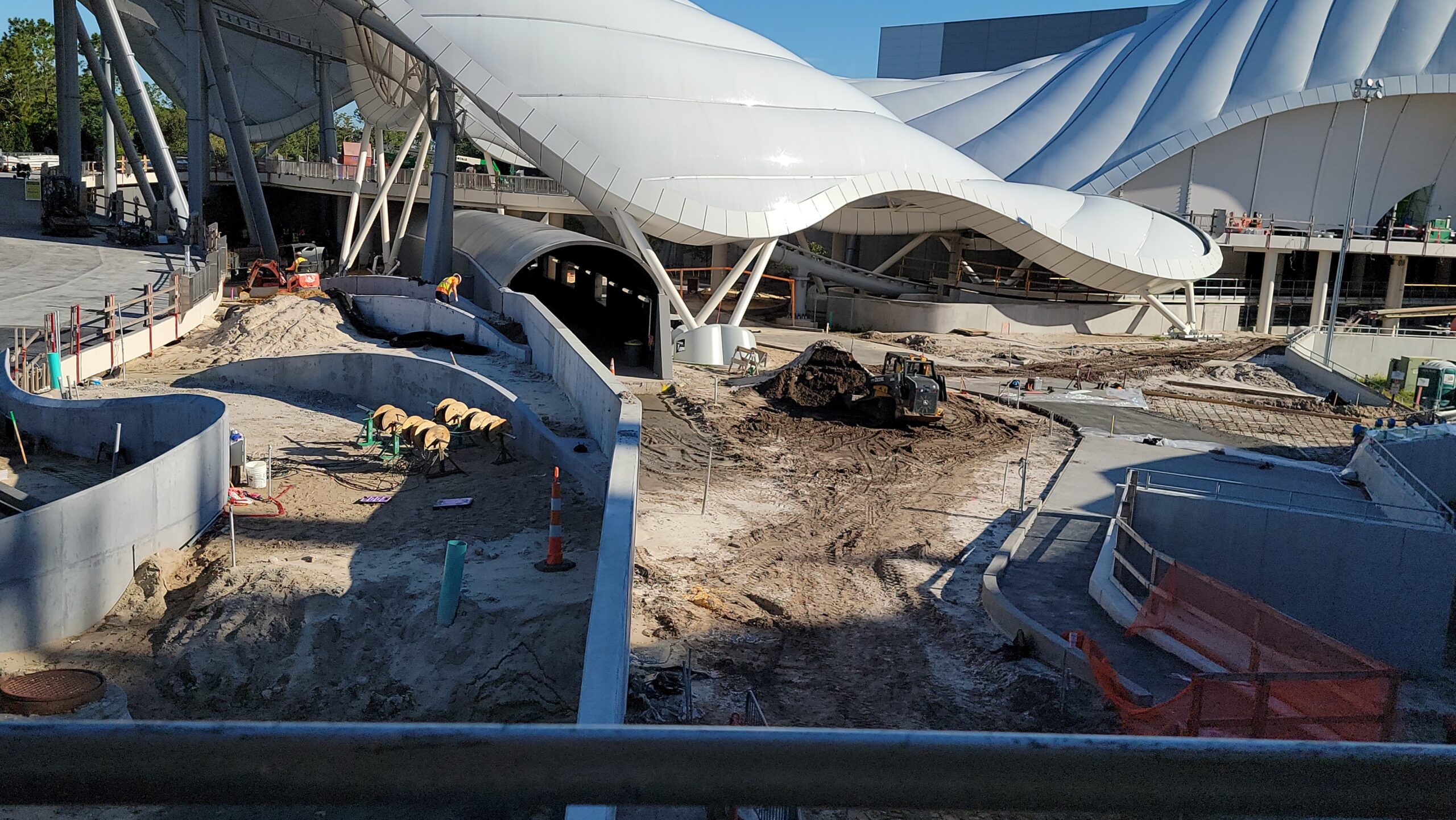 Disney Working on Railroad Train Tracks in Tron Lightcycle Run | Chip ...