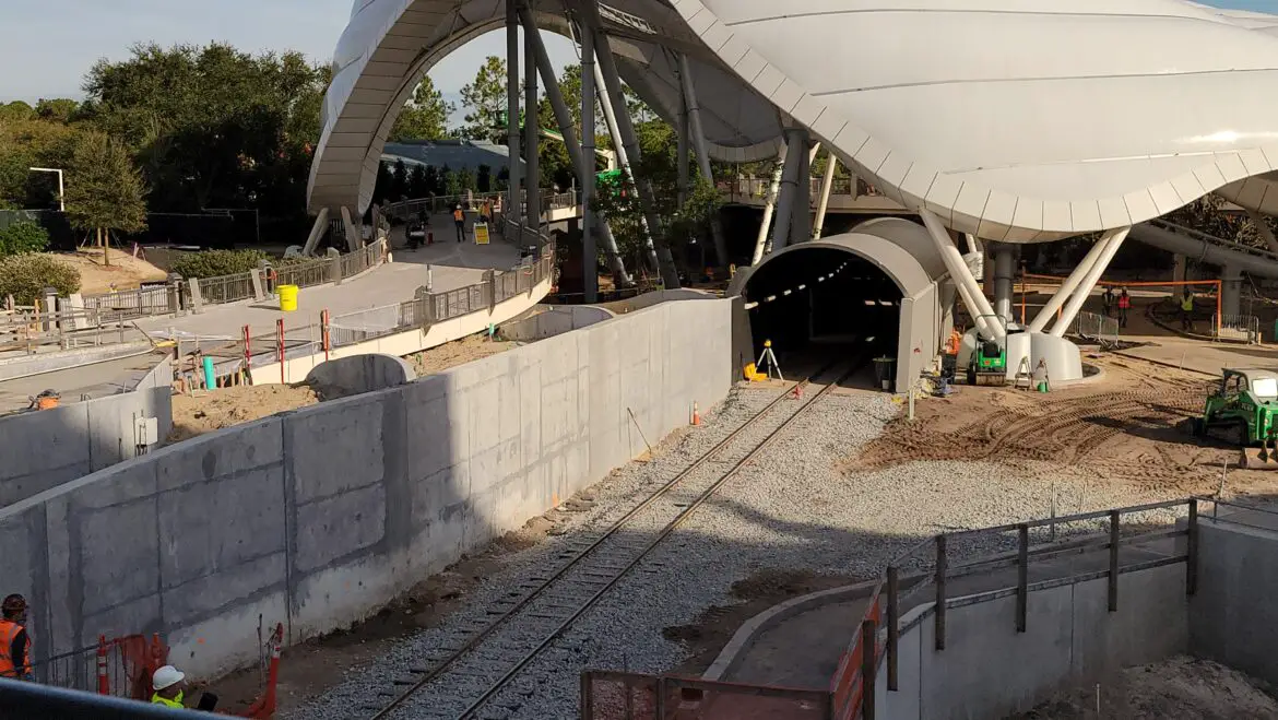 Disney World Railroad Tracks Now Complete at Tron Lightcycle Run