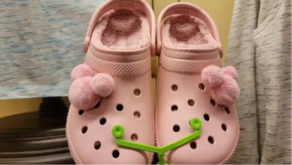 Mickey Mouse Fuzzy Pink Crocs