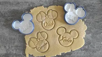 Mickey and Minnie Mouse Holiday Ornament Cookie Cutter Set