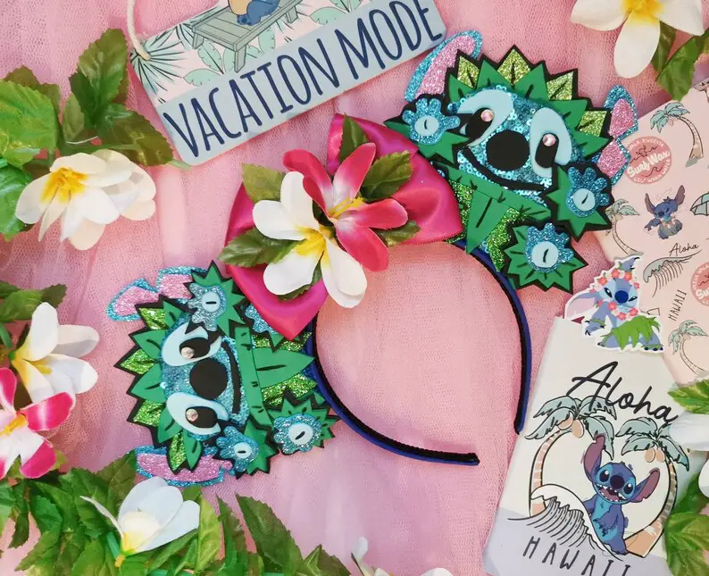 Say Aloha With These Hawaiian Stitch Minnie Ears!