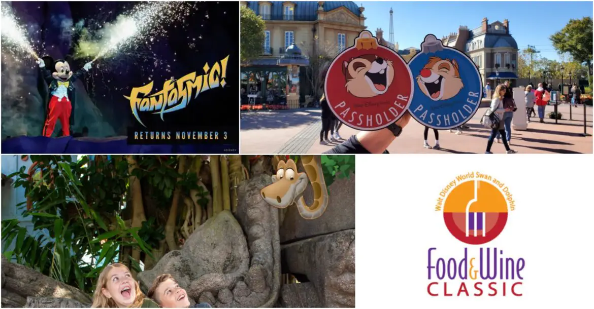 Disney News Round-Up: Fantasmic Opens November 3rd, Walt Disney Swan & Dolphin Food and Wine Preview, A Big Blue Bear comes to Disney +, More Sing-a-longs coming