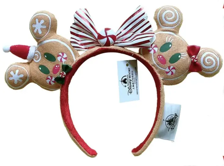 Adorable Mickey & Minnie Gingerbread Cookies Ear Headband For This Holiday Season!