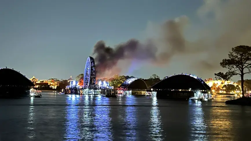 Harmonious Barge Catches on Fire in Epcot