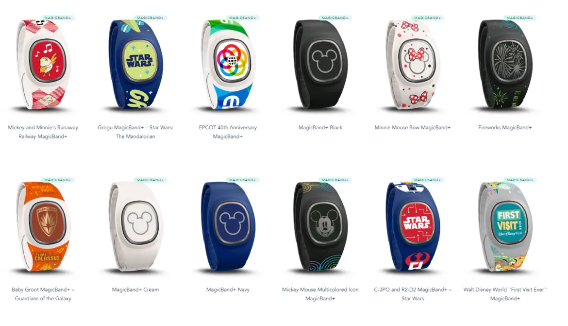 New Pre-Arrival Magicband+ Designs Now Available on Disney World Website