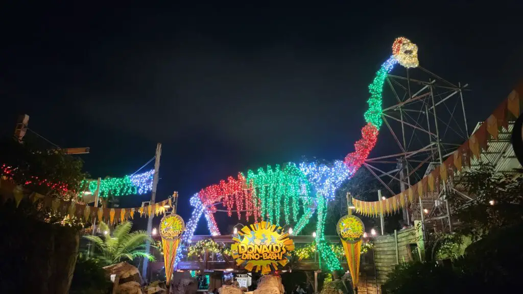 Dinoland USA is Beautifully Lit Up and Decorated