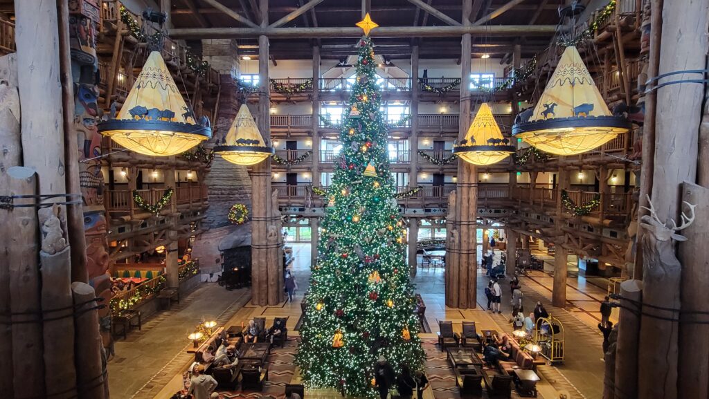 Wilderness Lodge Huge Christmas Tree
