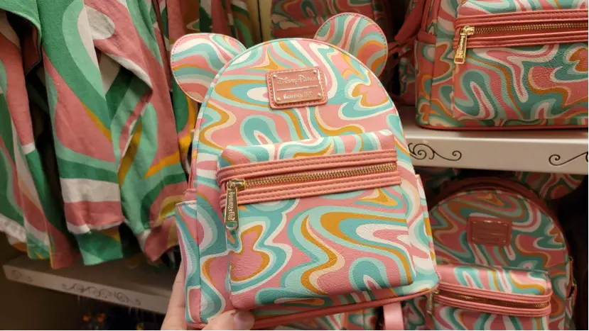 New Groovy Mickey Mouse Swirl Loungefly Backpack Available At Epcot!