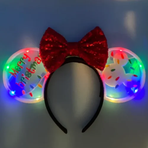 Light Up Christmas Minnie Ears