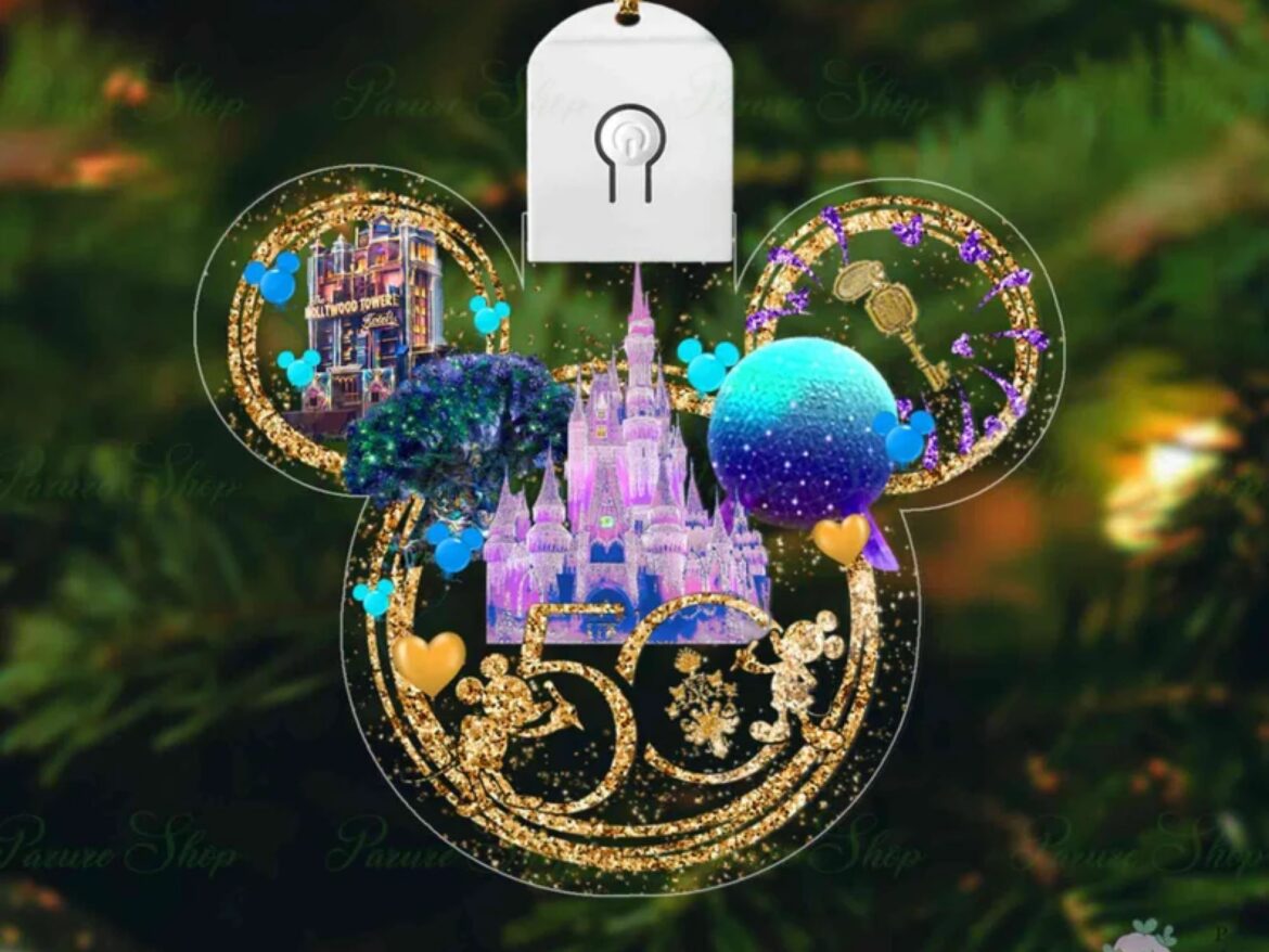 Walt Disney World 50th Anniversary Light Up Ornament To Add Some Pixie Dust To Your Tree!