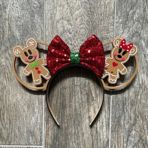 Mickey & Minnie Gingerbread Cookies Minnie Ears