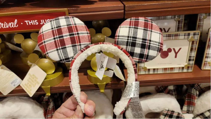 Mickey Mouse Plaid Ear Headband For A Merry And Cozy Style!