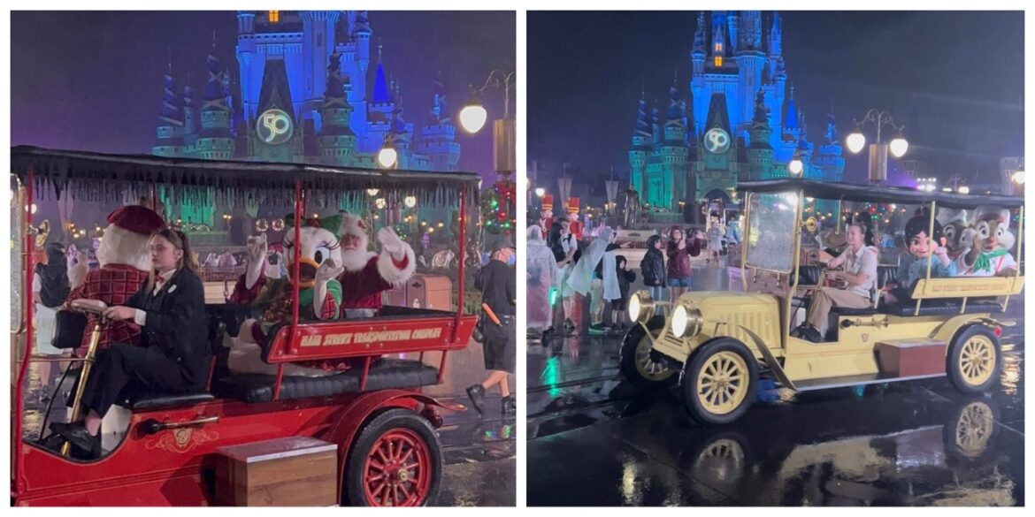 Watch the Rainy Day Christmas Cavalcade During Mickey’s Very Merry Christmas Party 