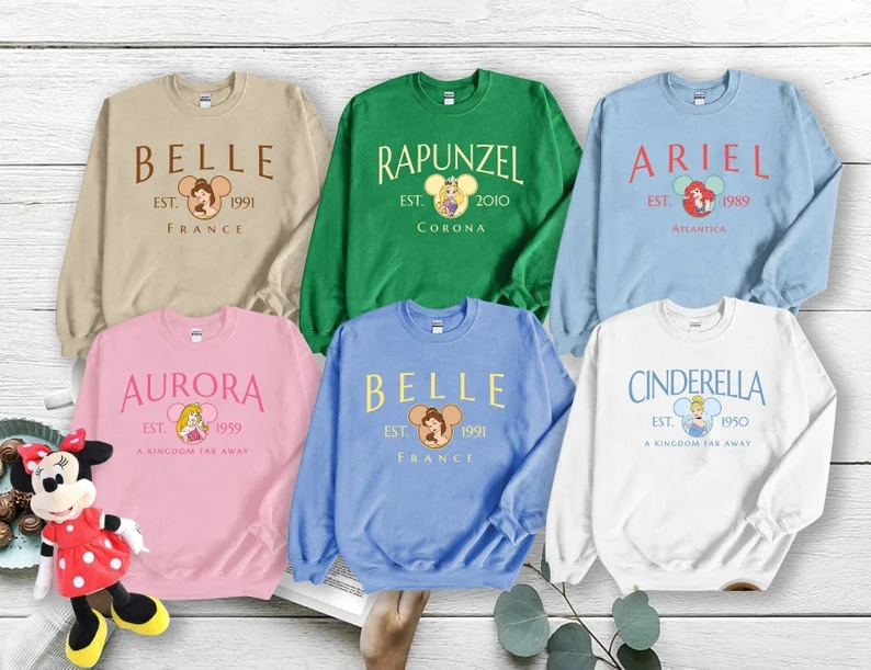Disney Princess Sweatshirt To Match With Your Friends!