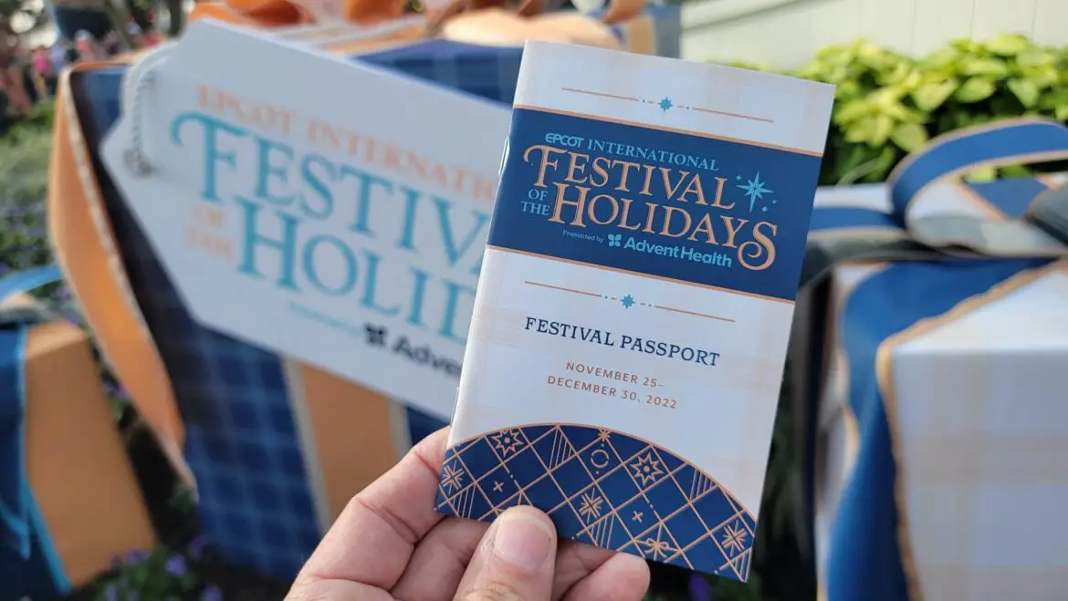 EPCOT International Festival of the Holidays Passport for 2022