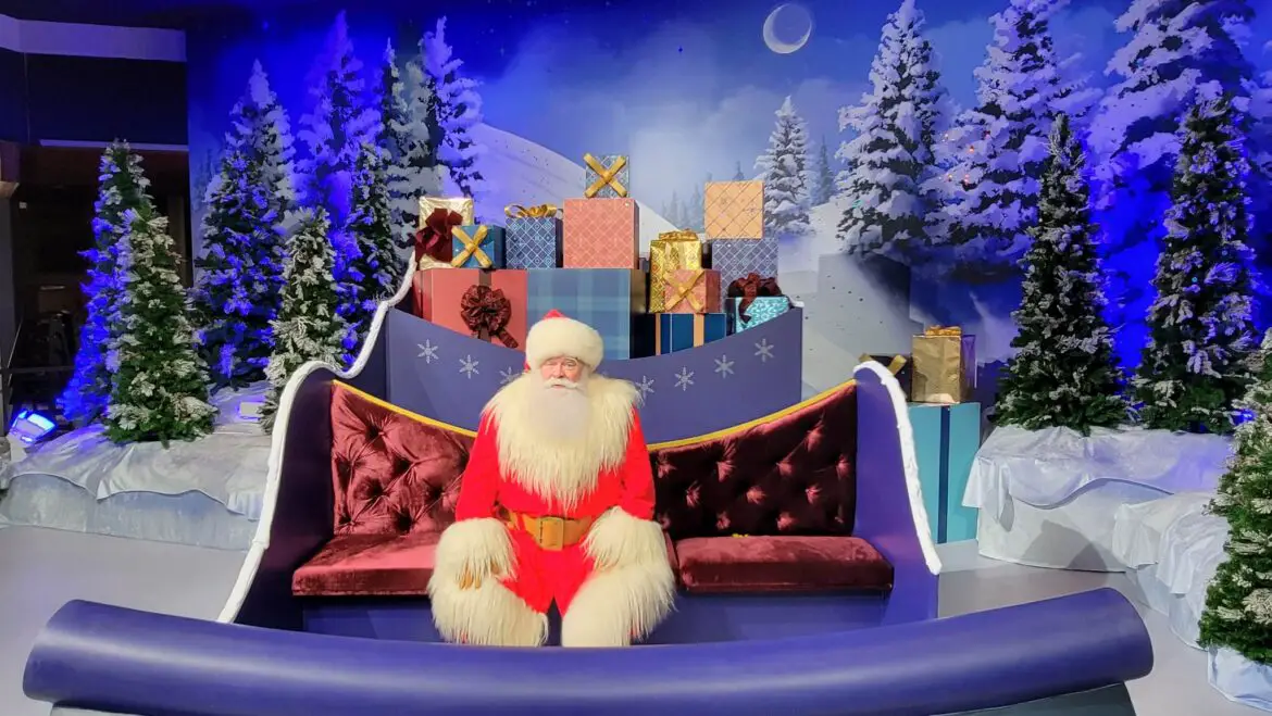 Meet Santa Claus at the Odyssey Building in Epcot for the Holidays