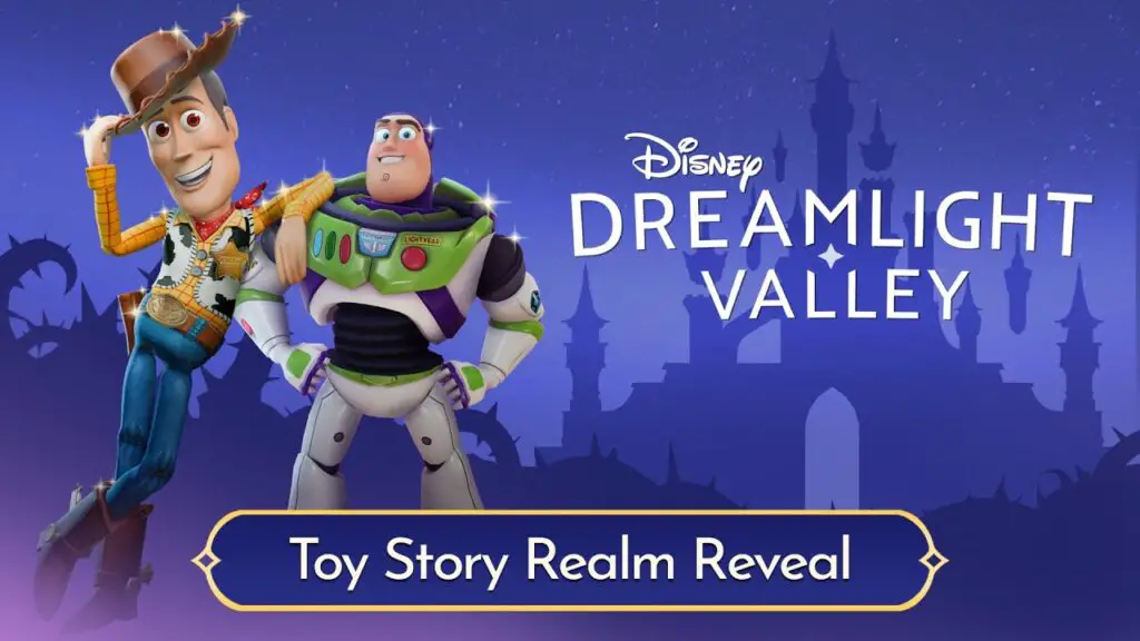 Woody And Buzz in a Disney Dreamlight Valley Promo
