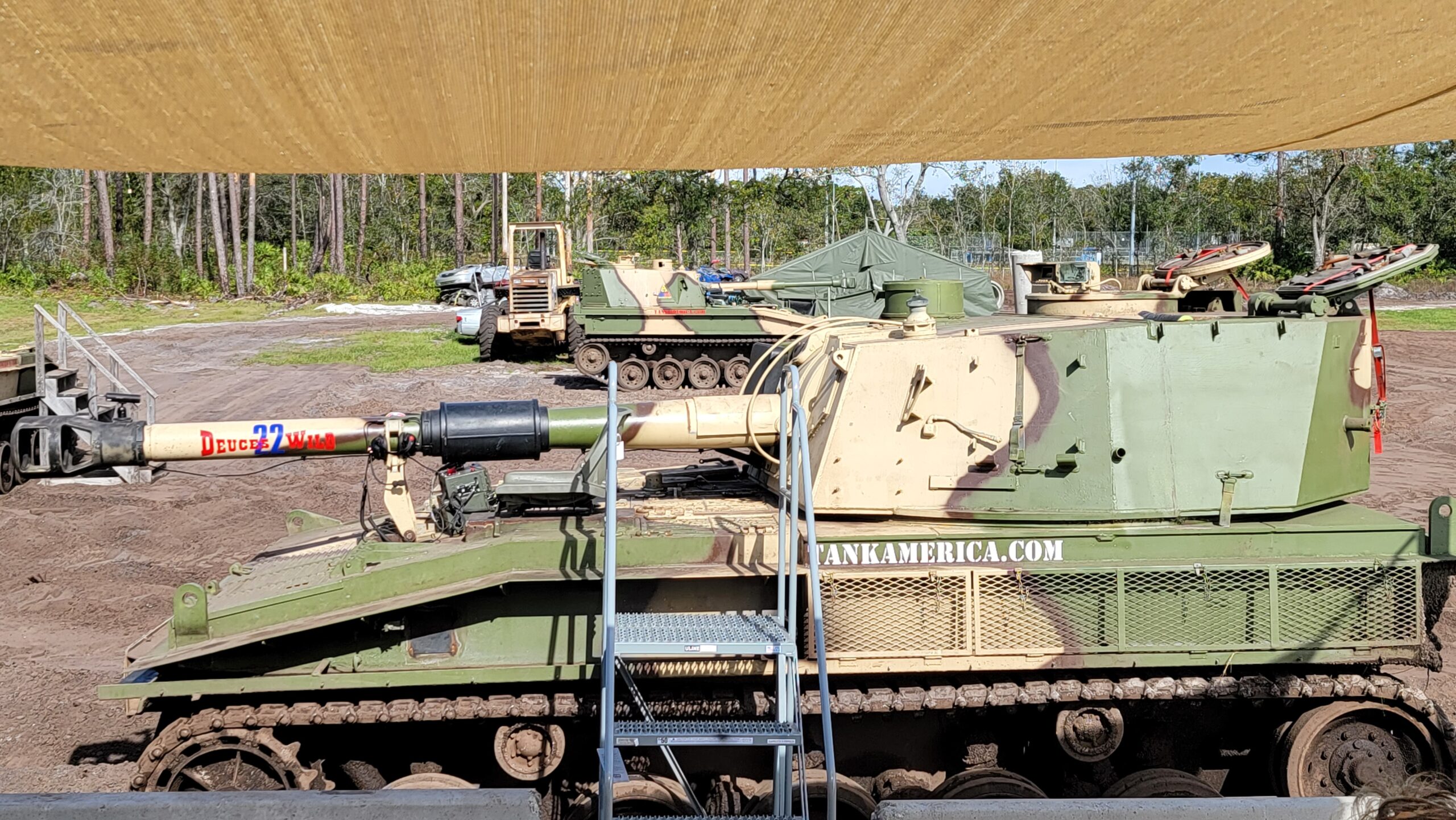 You can drive an FV433 Abbott Tank at Tank America in Orlando Chip