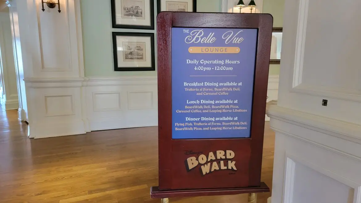 The Belle Vue Lounge No Longer Serving Breakfast at Disney’s Boardwalk