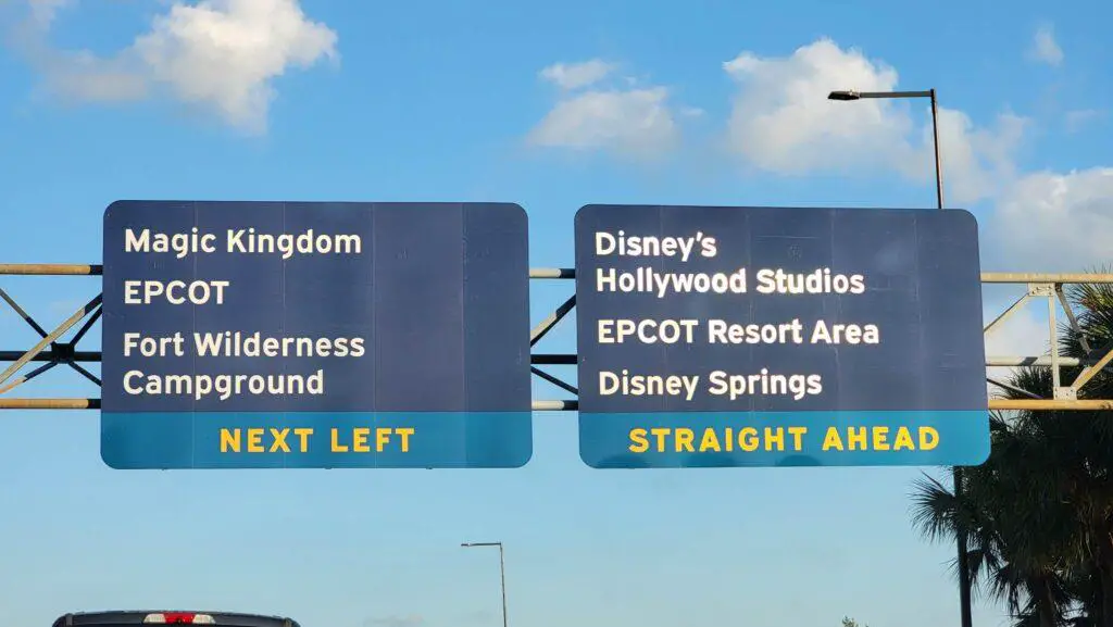 Directional Signs Go Blue at Walt Disney World