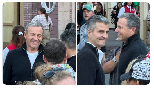 People Go Crazy for Disney CEO Bob Iger and Parks Chairman Josh D’Amaro at Disneyland today