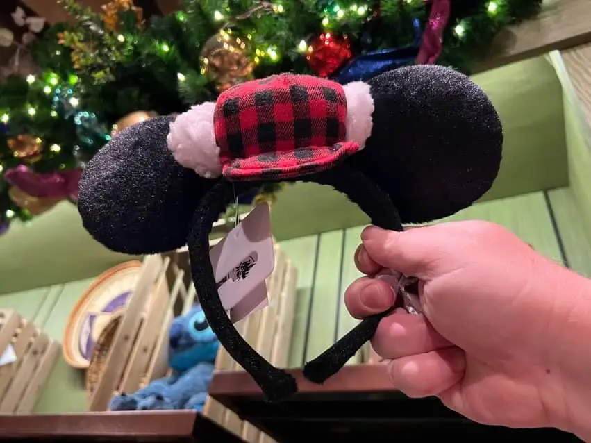Super Cozy Plaid Hat Mickey Ear Headband Available At Animal Kingdom!